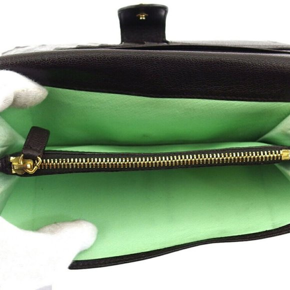 BVLGARI long wallet Doppi tondo leather Auth used T19727 - Picture 5 of 8